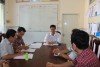 BS.CKI Huỳnh Văn Nhanh, Phó Giám đốc Sở Y tế cùng đoàn kiểm tra làm việc tại Trạm Y tế phường An Khánh