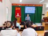 Bà Trần Thị Thu Hồng, Trưởng Khoa Sức khỏe sinh sản, CDC Cần Thơ phát biểu tại lớp tập huấn cung cấp dịch vụ kế hoạch hóa gia đình và phá thai an toàn cho cán bộ y tế.