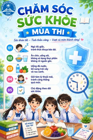 Khuyến cáo chăm sóc sức khỏe mùa thi