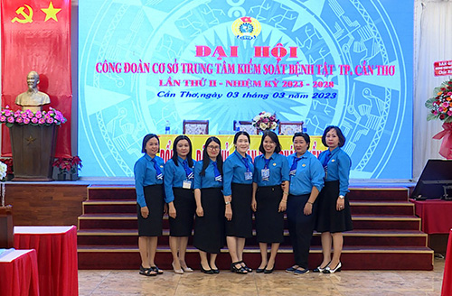 Ban Chấp hành Công đoàn cơ sở Trung tâm Kiểm soát bệnh tật TP Cần Thơ nhiệm kỳ 2023-2028 ra mắt đại hội.