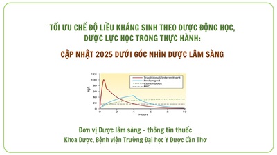 Tối ưu chế độ liều kháng sinh theo dược động học, dược lực học trong thực hành: cập nhật 2025 dưới góc nhìn dược lâm sàng