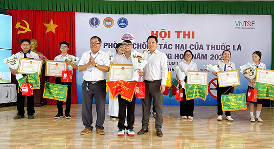 Đội Trường THPT An Khánh giành giải nhất Hội thi Phòng, chống tác hại thuốc lá trong trường học năm 2025 (cụm 1).